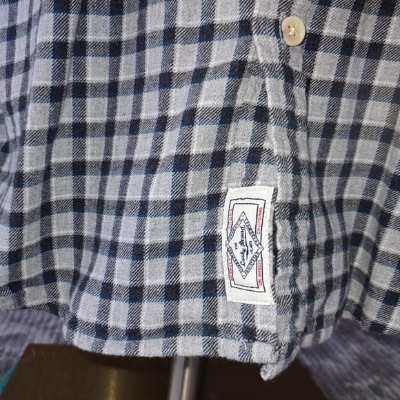 Lucky Brand "Slim Fit" Gingham. Gray, Long Sleeve, Dress Shirt, EUC - Picture 3 of 11